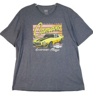 GM Chevrolet Camaro T Shirt Adult XL Gray American Classic Car Detroit Power